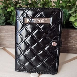 Fashion Travel Passport and Card Wallet in Black